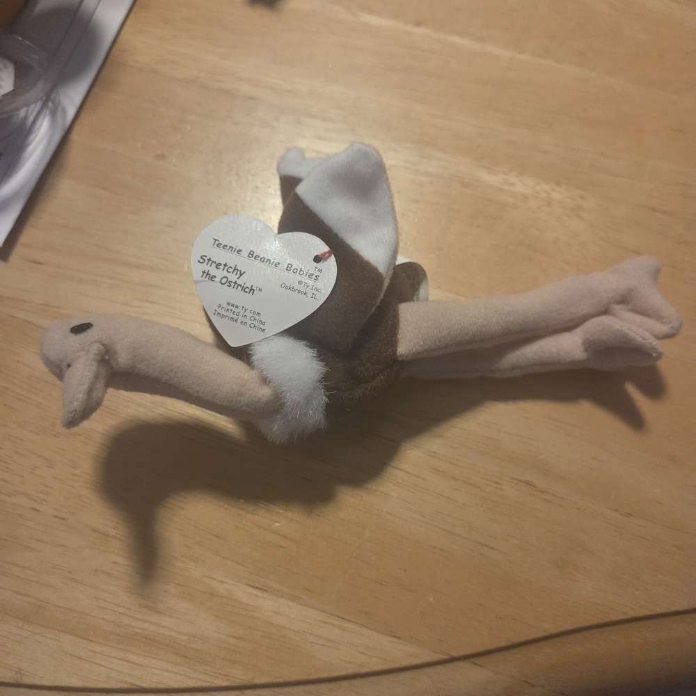 1993 Stretchy Beanie Baby Ty Brown and Cream Stuffed Animal